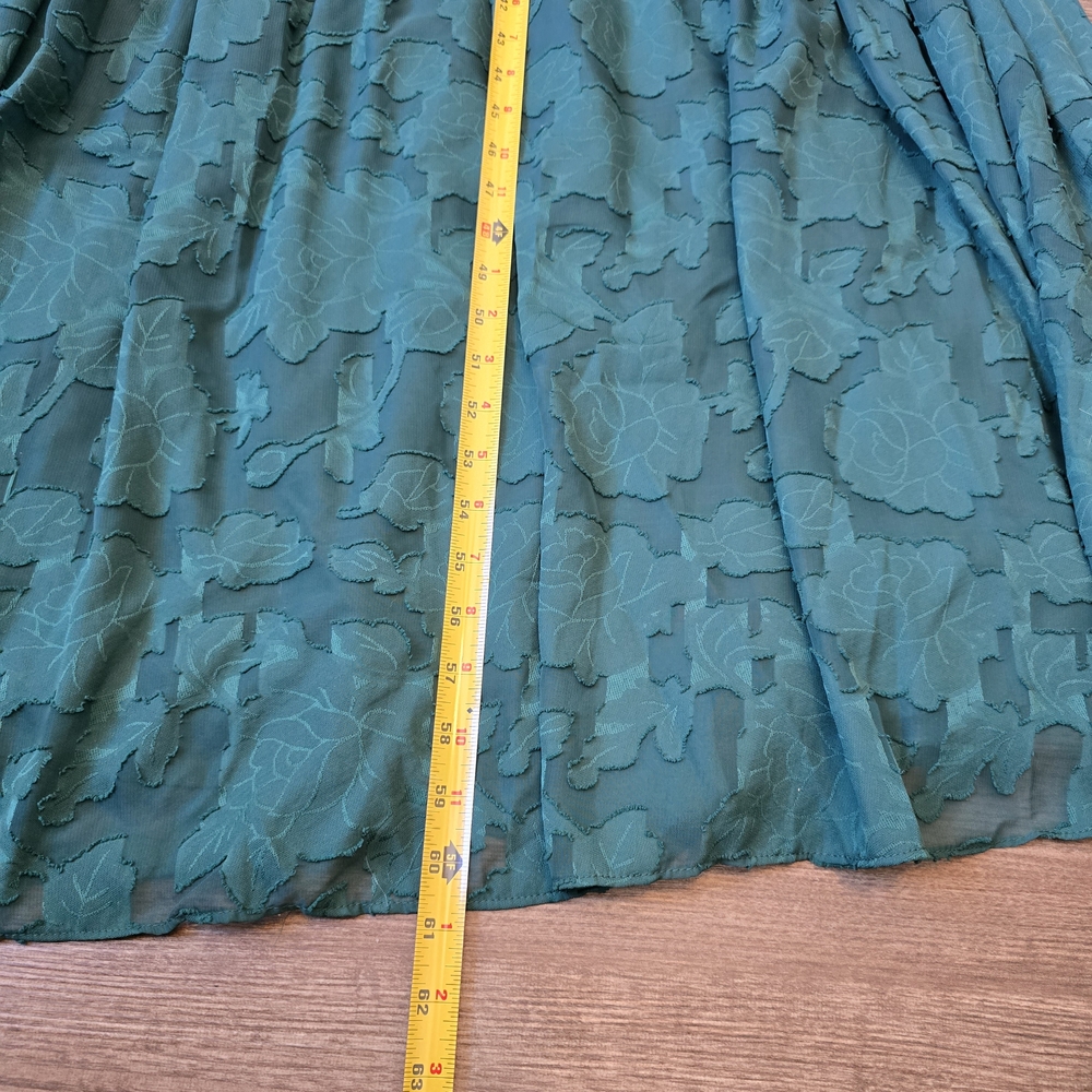 Lulus Maxi Dress Womens M Emerald Burnout Floral Sweet Sophistication Gala Guest - Picture 7 of 8